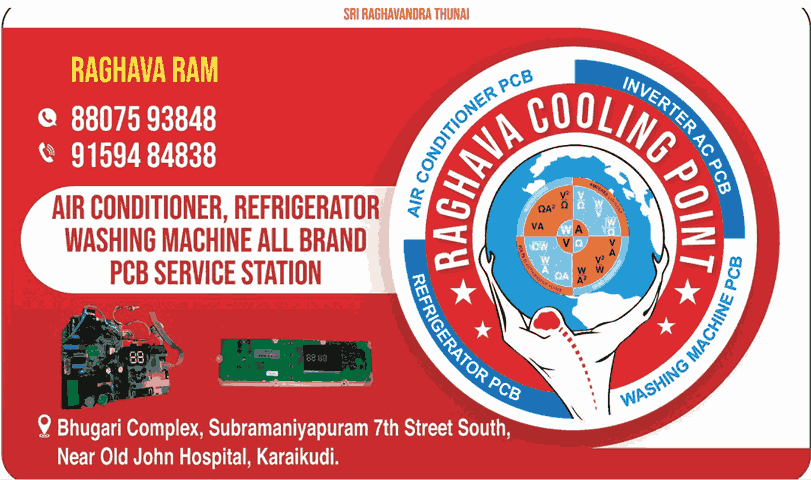 Raghava Cool PCB Board | Inverter AC board service in karaikudi